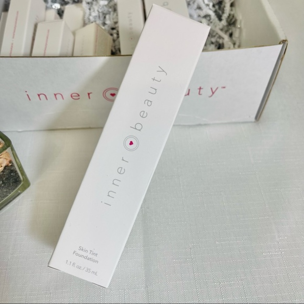 INNER BEAUTY Skin Tint Foundation LINEN buildable coverage natural finish NEW - Picture 7 of 11